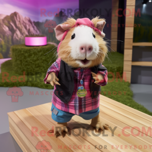 Mascot character of a Pink...
