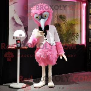 Mascot character of a Pink...