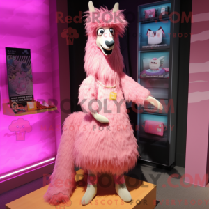 Mascot character of a Pink...