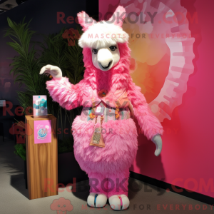 Mascot character of a Pink...