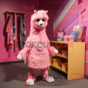Mascot character of a Pink...