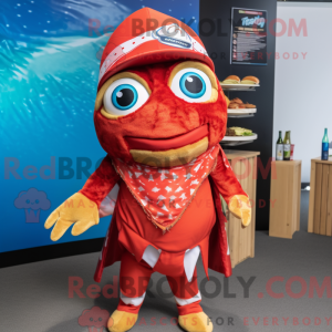 Maskot-karakter av en Red...