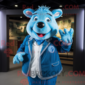 Mascot character of a Blue...