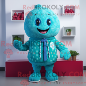 Mascot character of a Cyan...