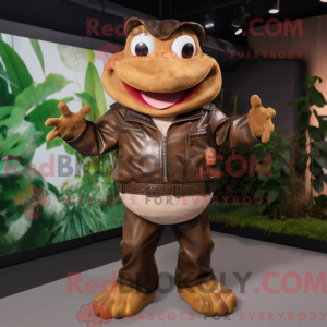 Mascot character of a Brown...