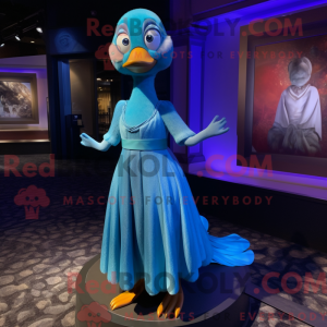 Mascot character of a Blue...