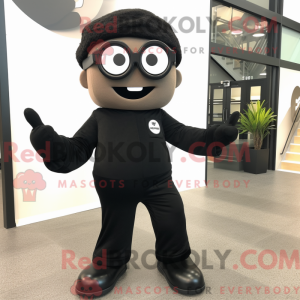 Maskot karakter af en sort...