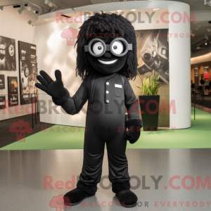 Maskot karakter af en sort...