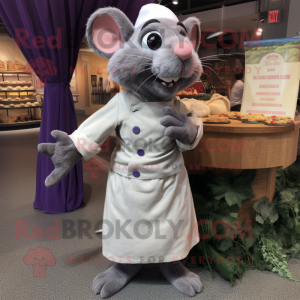 Lavender Ratatouille mascot costume character dressed with a Jacket and Cummerbunds