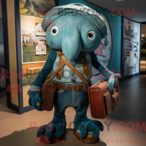 Mascot character of a Teal...