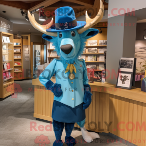 Maskottchen eines blauen...