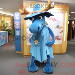 Mascot character of a Blue...
