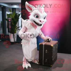 Mascot character of a Pink...
