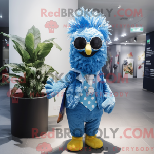 Mascot character of a Blue...