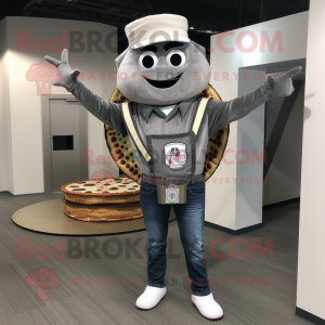 Grauer Pizza-Slice...