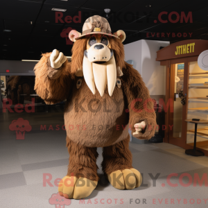 Mascot character of a Brown...