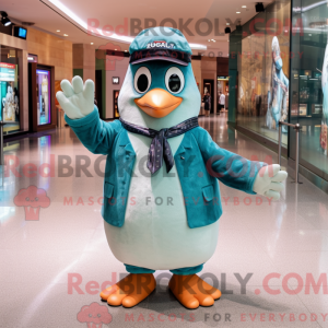 Mascot character of a Teal...