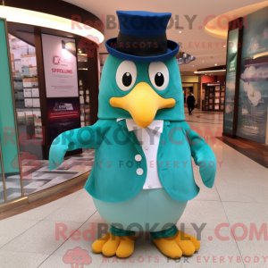 Mascot character of a Teal...