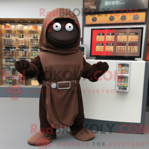 Mascot character of a Brown...