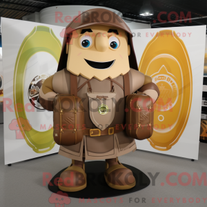 Mascot character of a Brown...