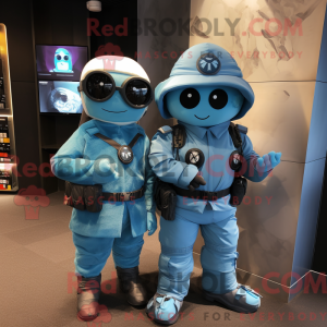 Postava maskota Sky Blue...