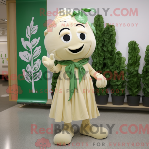 Mascot character of a Beige...
