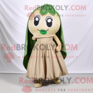 Mascot character of a Beige...