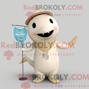 Mascot character of a Beige...
