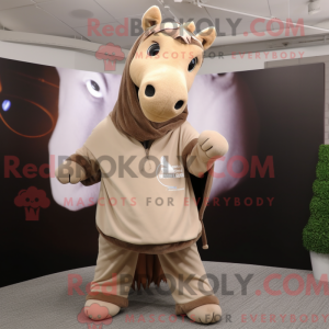 Mascot character of a Tan...