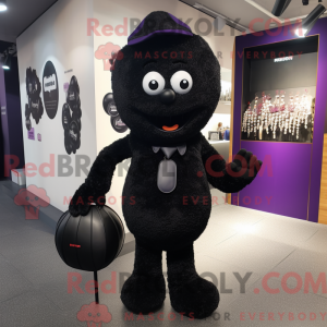 Maskot karakter af en sort...