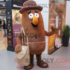 Mascot character of a Brown...