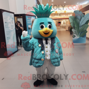 Mascot character of a Teal...