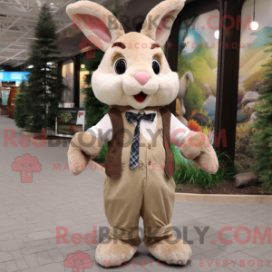 Mascot character of a Beige...