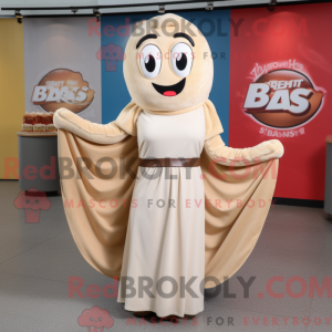 Mascot character of a Beige...