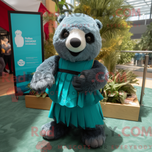 Mascot character of a Teal...