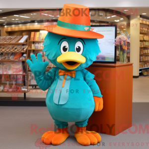 Mascot character of a Teal...