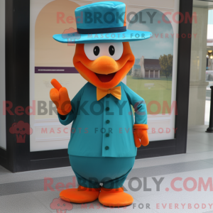 Mascot character of a Teal...