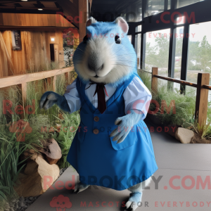 Mascot character of a Blue...