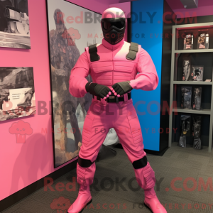 Mascottefiguur van een Pink...