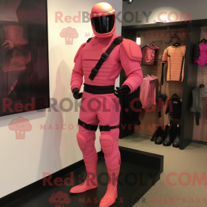 Mascot character of a Pink...