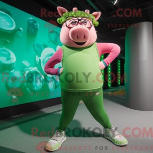 Mascot character of a Green...