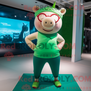 Mascot character of a Green...