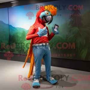 Mascot character of a Macaw...