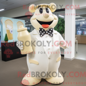 Mascot character of a Beige...