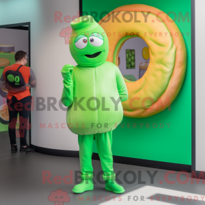 Postava maskota limetkově...