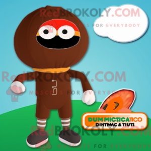 Mascot character of a Brown...