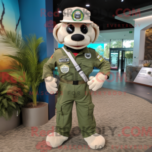 Maskot karakter af en hvid...