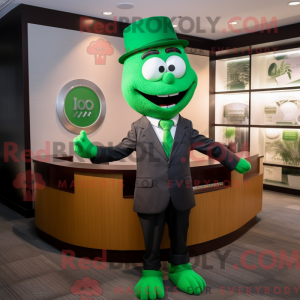 Mascot character of a Green...