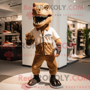 Mascot character of a Brown...