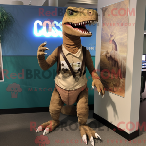 Mascot character of a Brown...